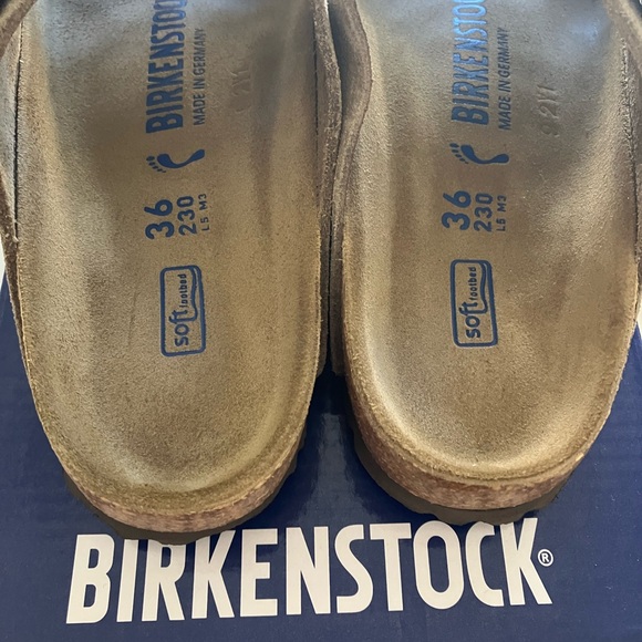 Birkenstock Arizona Taupe Suede Sandals - Picture 5 of 5